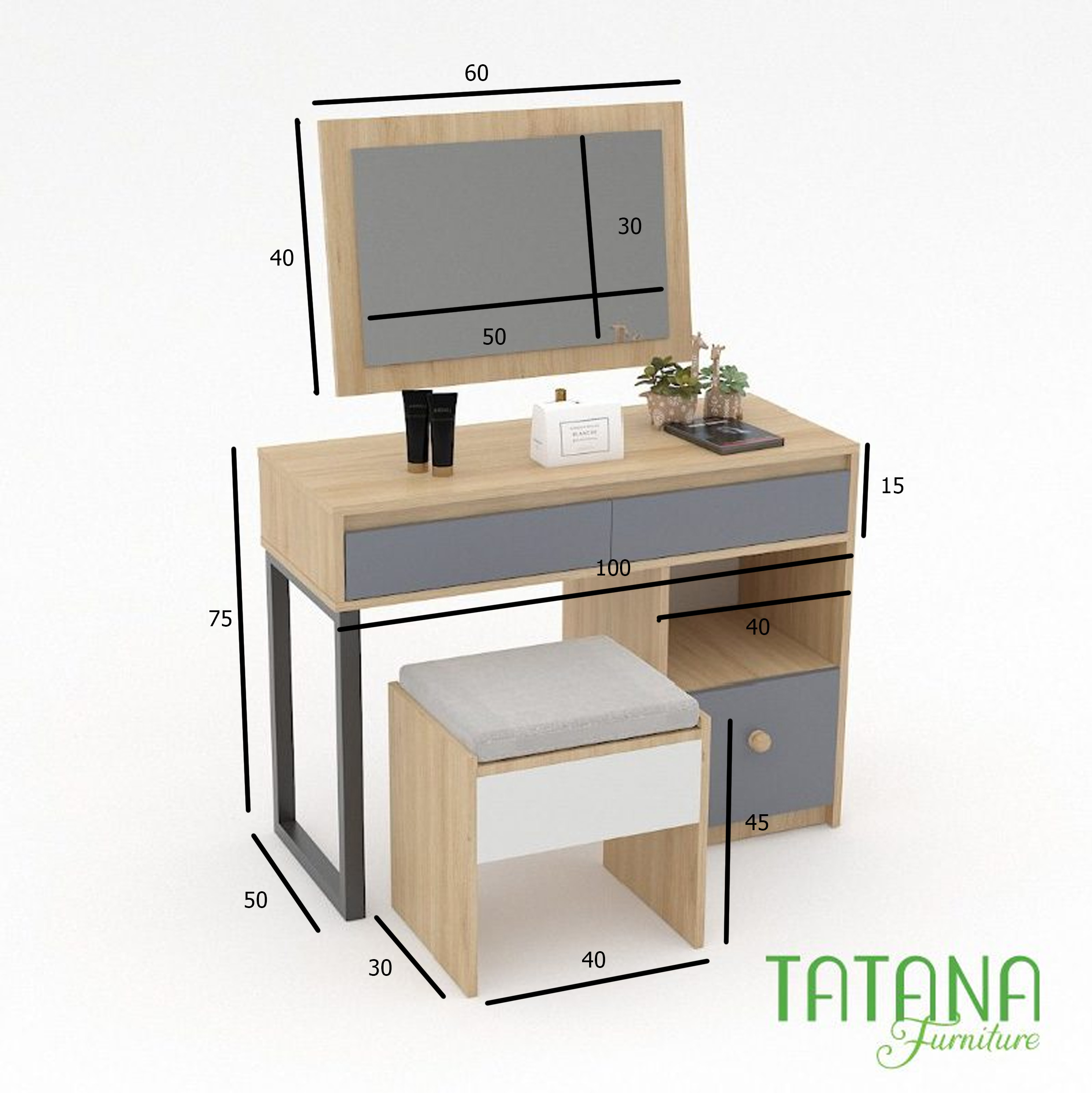 Bàn trang điểm Tatana BTD005 - Ảnh 4