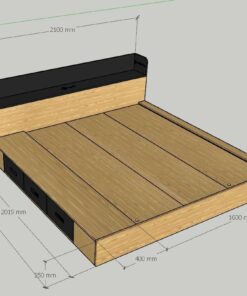 Giường gỗ Nhật ngăn kéo Tatana MDF028 - Hình ảnh 11