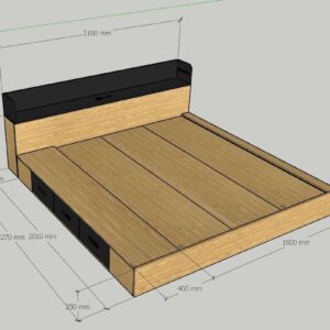 Giường gỗ Nhật ngăn kéo Tatana MDF028 - Ảnh 11