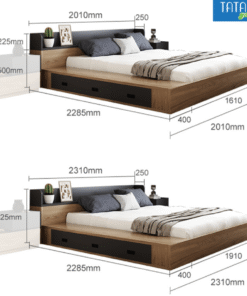 Giường gỗ Nhật ngăn kéo Tatana MDF028 - Hình ảnh 10