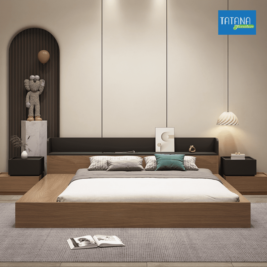 Giường gỗ Nhật ngăn kéo Tatana MDF028 - Hình ảnh 5