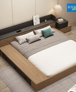 Giường gỗ Nhật ngăn kéo Tatana MDF028 - Hình ảnh 4