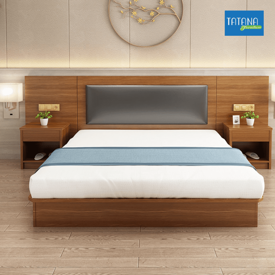 Alternative view of Giường gỗ bọc nệm kèm tab Tatana MDF030