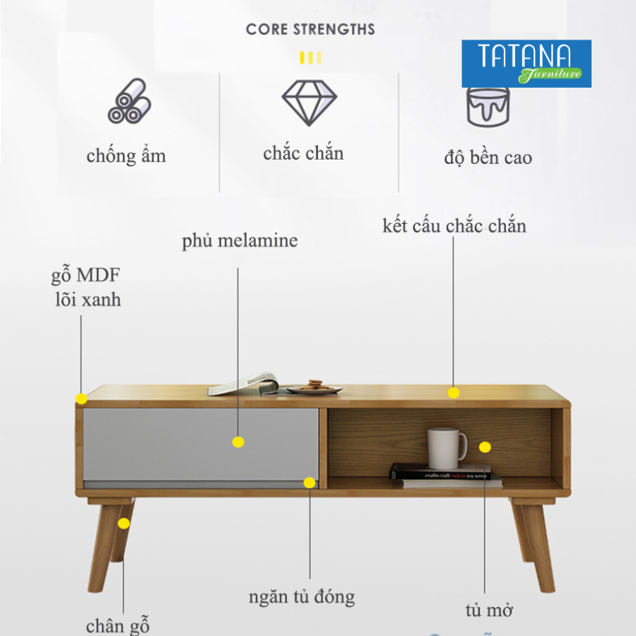 Bàn trà Tatana BT003 - Ảnh 3