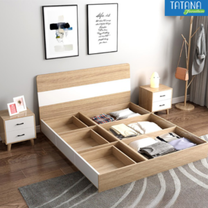 Giường gỗ Nhật ngăn kéo Tatana MDF032 - Ảnh 4
