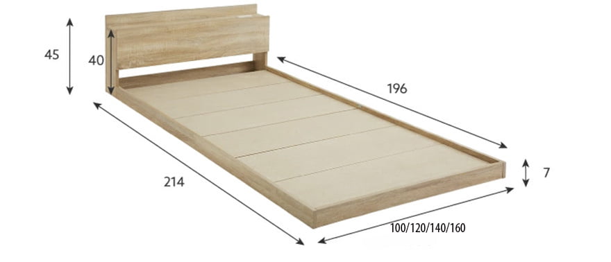 Giường gỗ bệt kiểu Nhật Tatana MDF036 - Hình ảnh 8