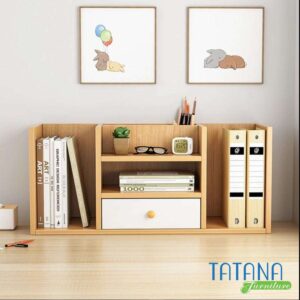 Kệ Sách Gỗ Lắp Ghép Để Bàn Tatana KS033