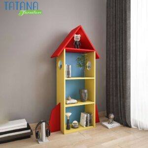 Kệ sách gỗ hình tên lửa cho bé Tatana KS032