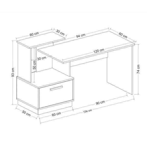 Bàn Làm Việc Liền Kệ Sách Tatana BLV021