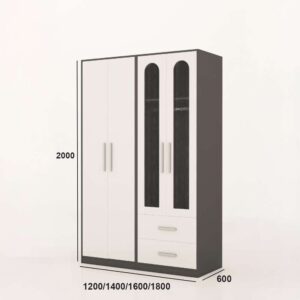 Tủ quần áo gỗ cánh kính Tatana TU047 - Ảnh 6
