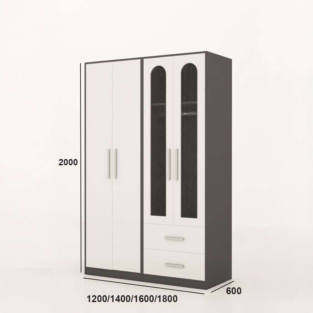 Tủ quần áo gỗ cánh kính Tatana TU047 - Ảnh 6