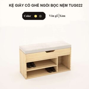 Alternative view of Kệ giày có ghế ngồi bọc nệm TUG022