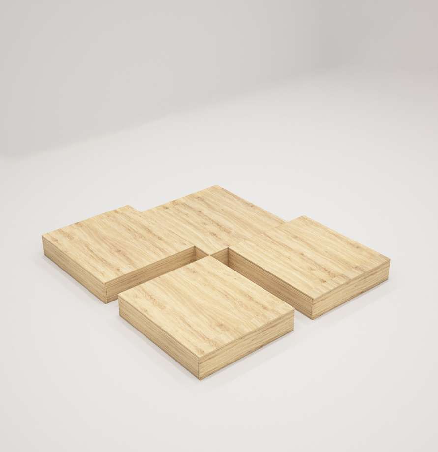 Giường ngủ gỗ khối hộp ngăn kéo Tatana MDF057 - Hình ảnh 3